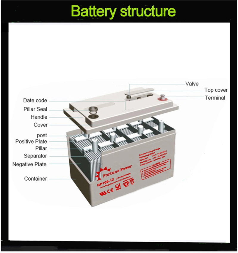 200ah 12V Solar Power Storage Battery Cell for Solar Panel