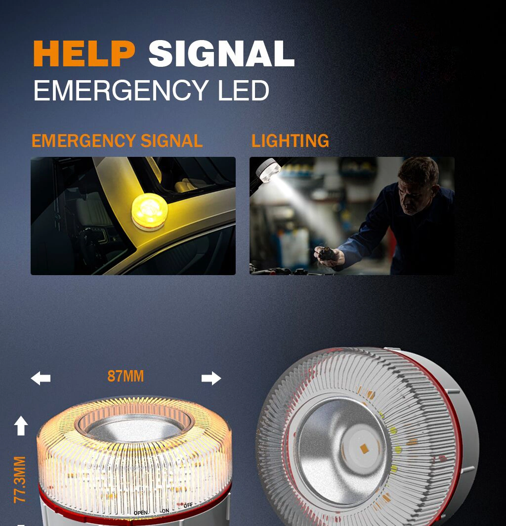 Light Deck Warning Light 3000kwarning Light Magnet Mounting Amber Warning Ambulance Strobe LED Beacon LED Warning Light 3W 9V 120-150lm 300mA
