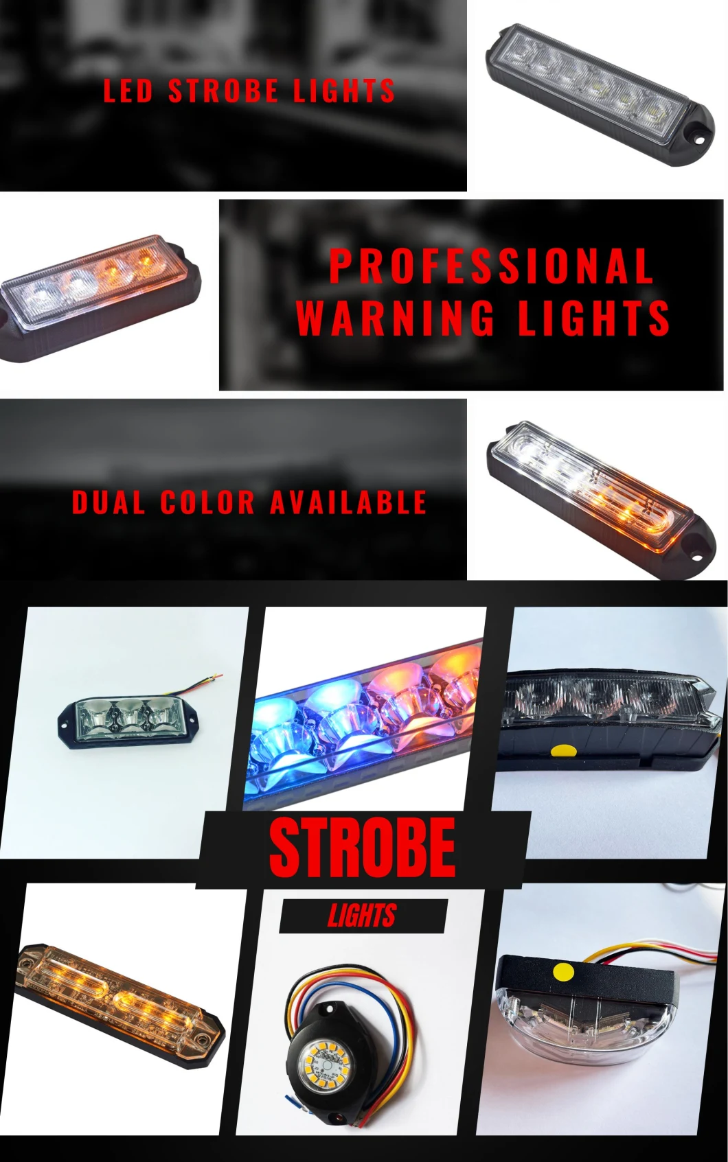 3W LED Super Bright Hideaway Emergency Vehicle Mini Warning Light St205