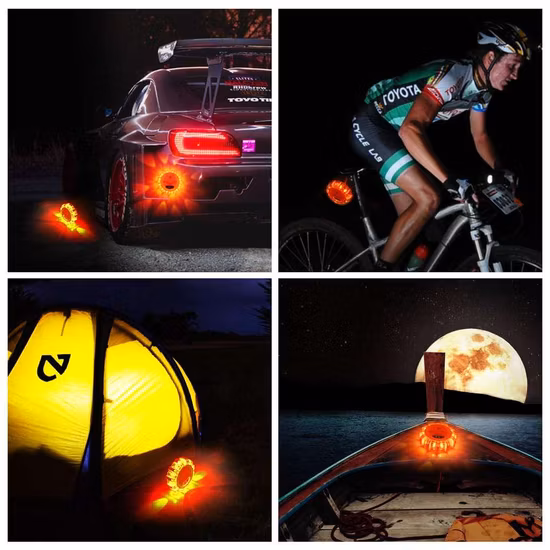 Haibang LED Red Amber Dash Light for Car Emergency Vehicle Visor Windshield Warning Light