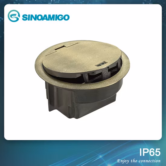 Raised Floor Box Twin 13A Power Switched Socket Data Outlet